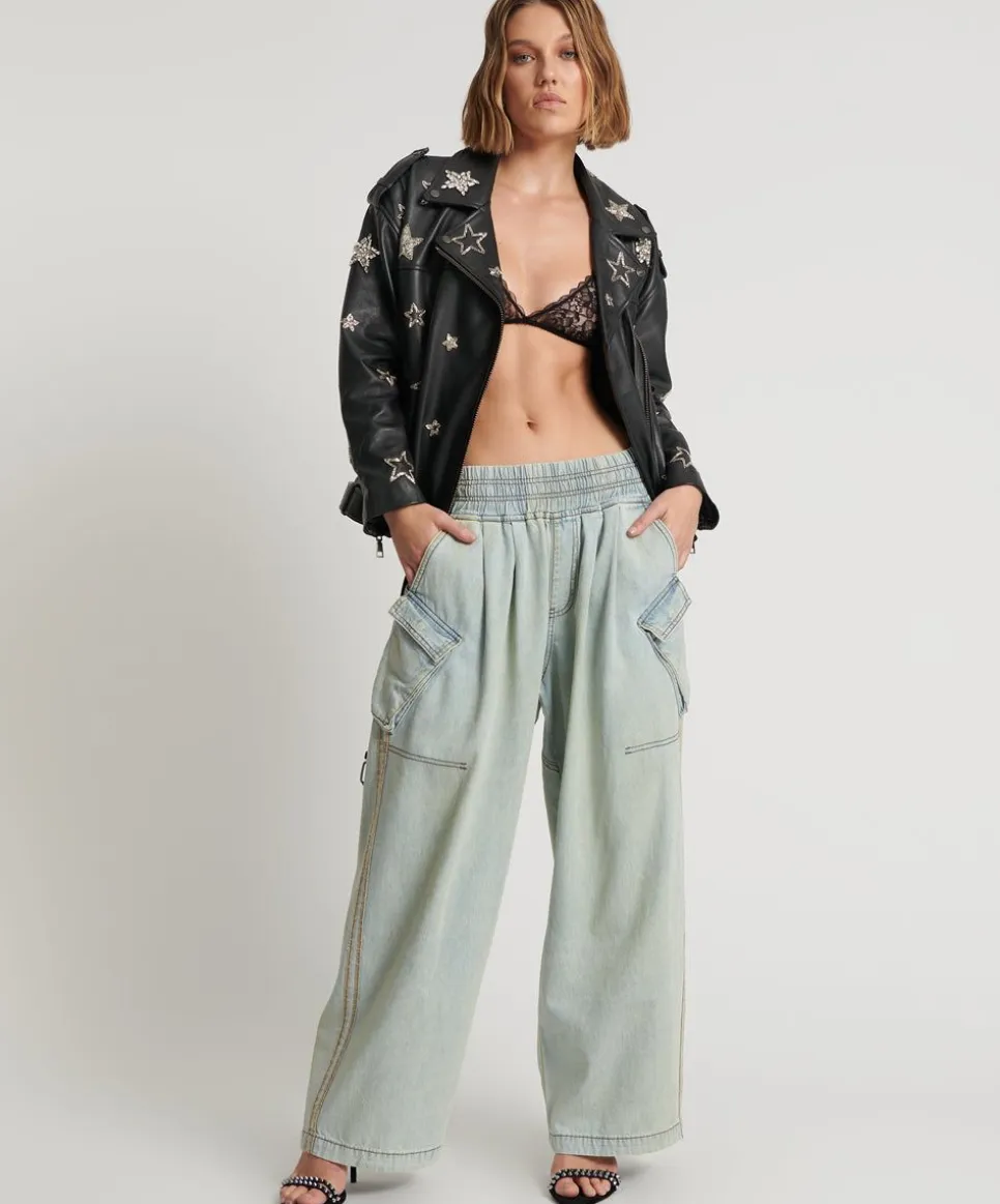 Denim Jeans|ONE TEASPOON Kansas Blue Denim Parachute Pants
