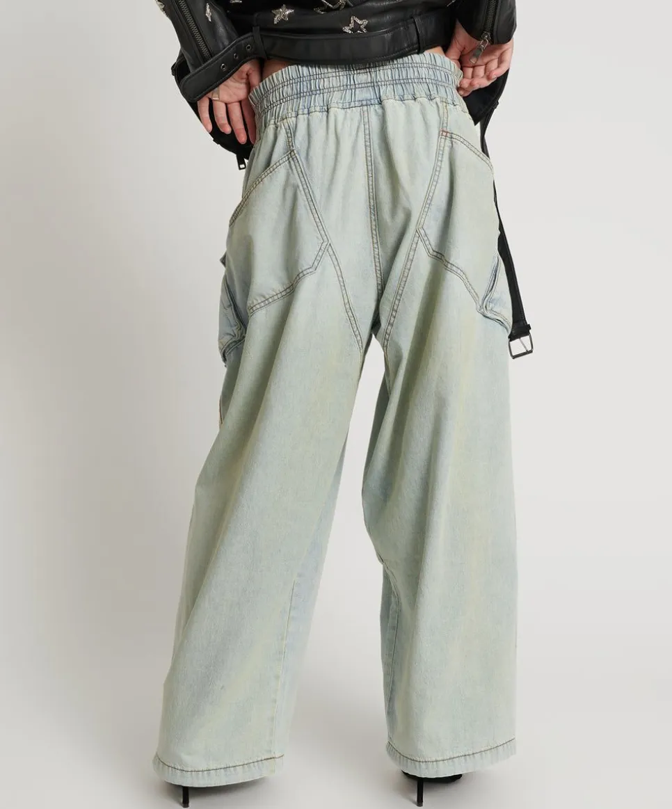 Denim Jeans|ONE TEASPOON Kansas Blue Denim Parachute Pants