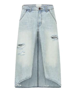 Denim Skirts|ONE TEASPOON Kansas Blue Mrs Carter Long Denim Skirt