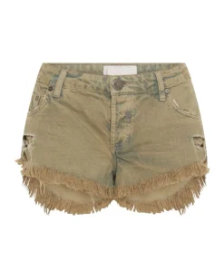 Denim Shorts|ONE TEASPOON Khaki Haze Bonita Low Waist Denim Shorts