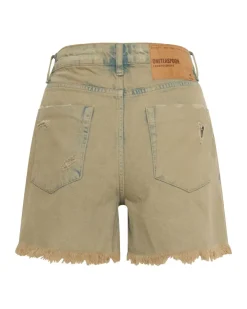 Denim Shorts|ONE TEASPOON Khaki Haze Legend High Waist Mom Fit Shorts