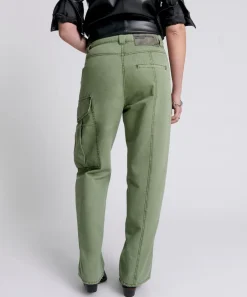 Denim Jeans|ONE TEASPOON Khaki New Fiction Wide Leg Cargo Jeans