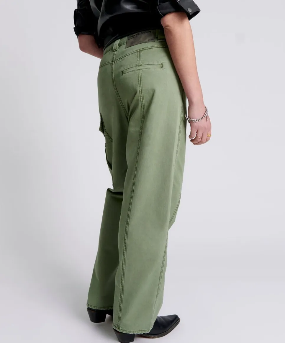 Denim Jeans|ONE TEASPOON Khaki New Fiction Wide Leg Cargo Jeans