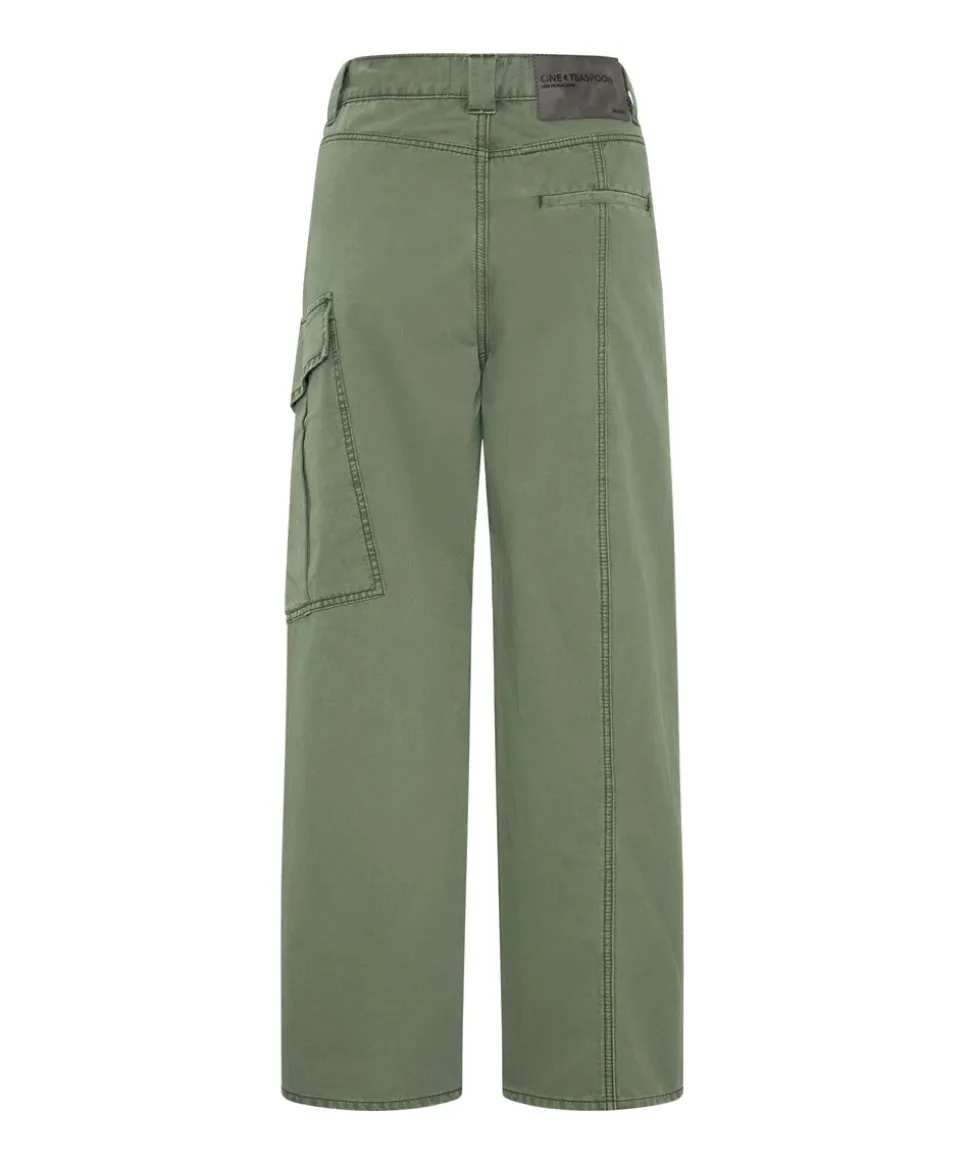 Denim Jeans|ONE TEASPOON Khaki New Fiction Wide Leg Cargo Jeans