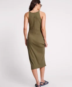 Midi & Maxi Dresses|ONE TEASPOON Khaki Rib Singlet Midi Dress