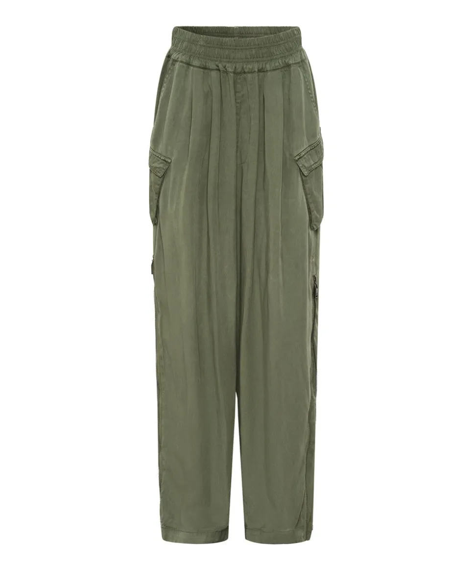 Bottoms|ONE TEASPOON Khaki Tencel Parachute Pants