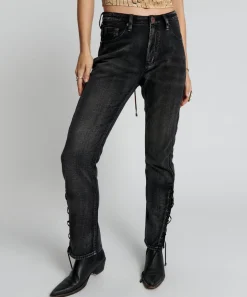 Denim Jeans|ONE TEASPOON Laced Awesome Baggies High Waist Straight Leg Jeans