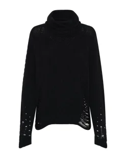 Knitwear|ONE TEASPOON Laddered Roll Neck Sweater