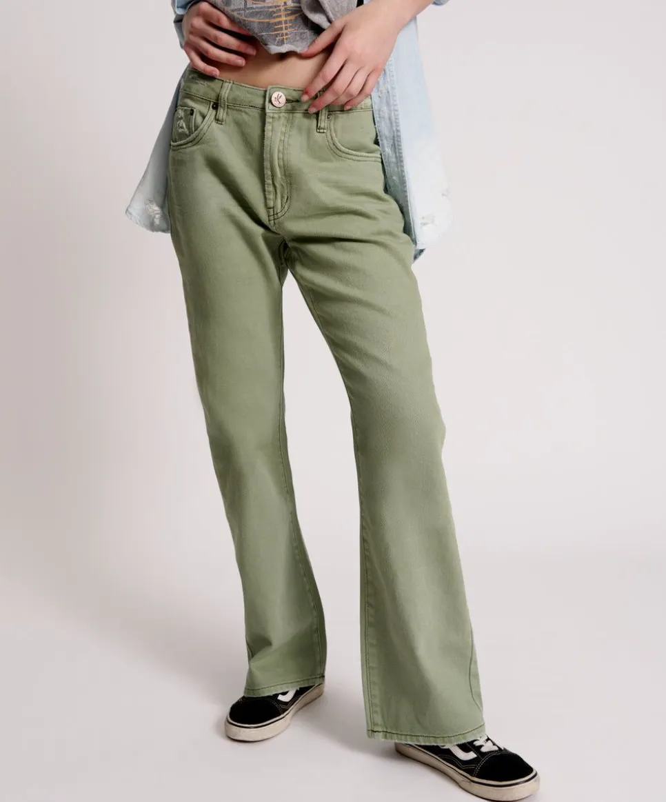 Denim Jeans|ONE TEASPOON Le Loop Super Khaki High Waist Charlie Flares