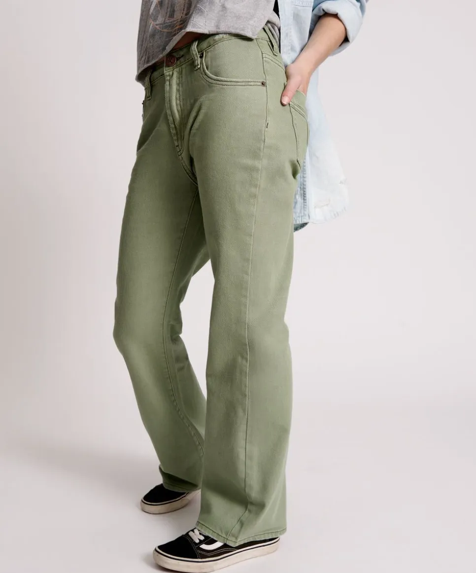 Denim Jeans|ONE TEASPOON Le Loop Super Khaki High Waist Charlie Flares