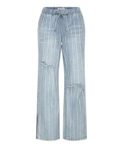 Denim Jeans|ONE TEASPOON Le Stripe Roadhouse Wide Leg Drawstring Jeans