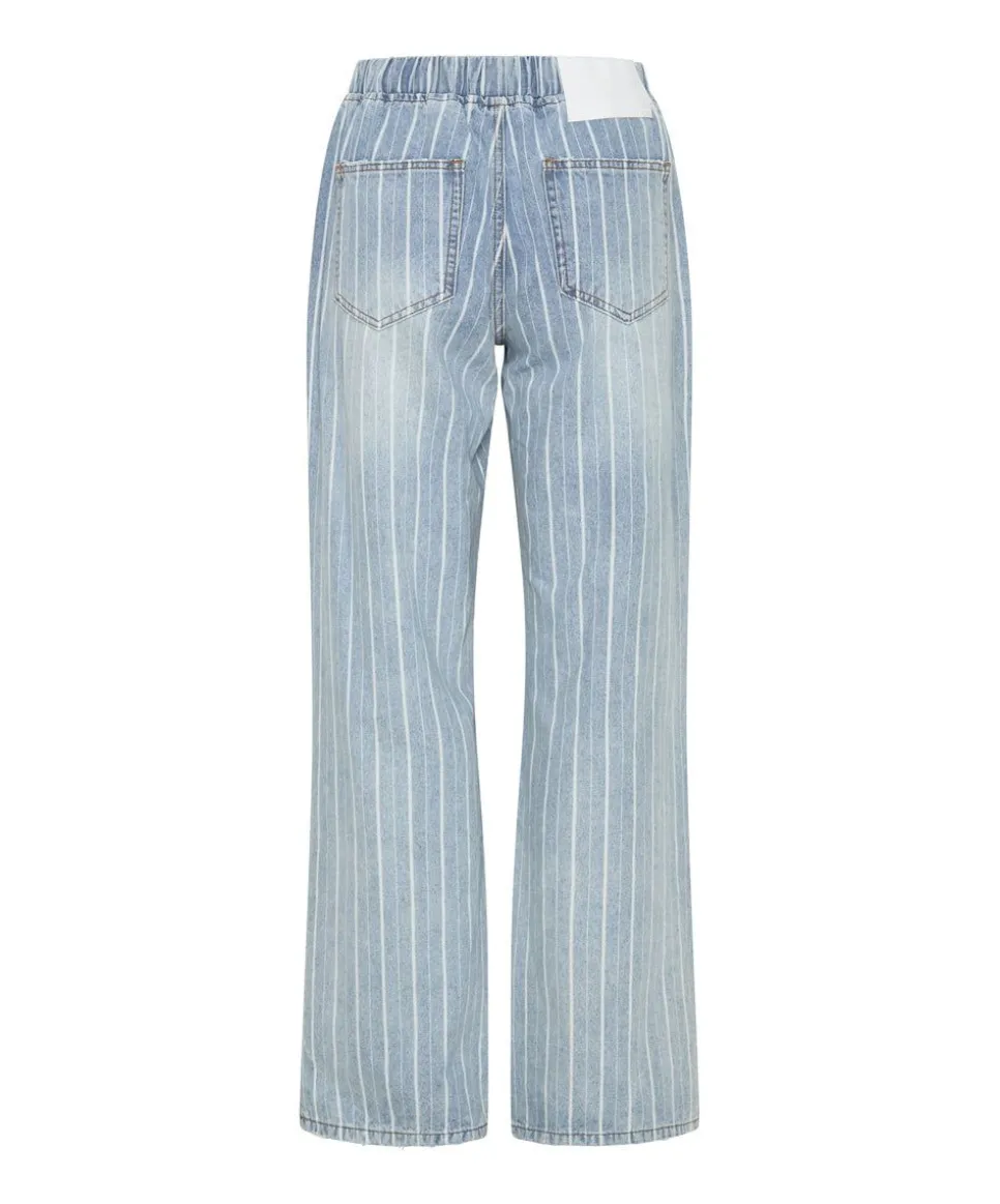 Denim Jeans|ONE TEASPOON Le Stripe Roadhouse Wide Leg Drawstring Jeans