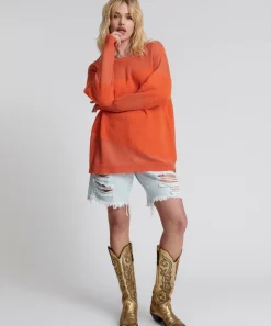 Denim Shorts|ONE TEASPOON Le Surf Jackson Mid Waist Wide Leg Shorts