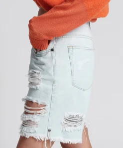 Denim Shorts|ONE TEASPOON Le Surf Jackson Mid Waist Wide Leg Shorts