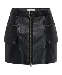 Bottoms|ONE TEASPOON Leather Biker Mini Skirt