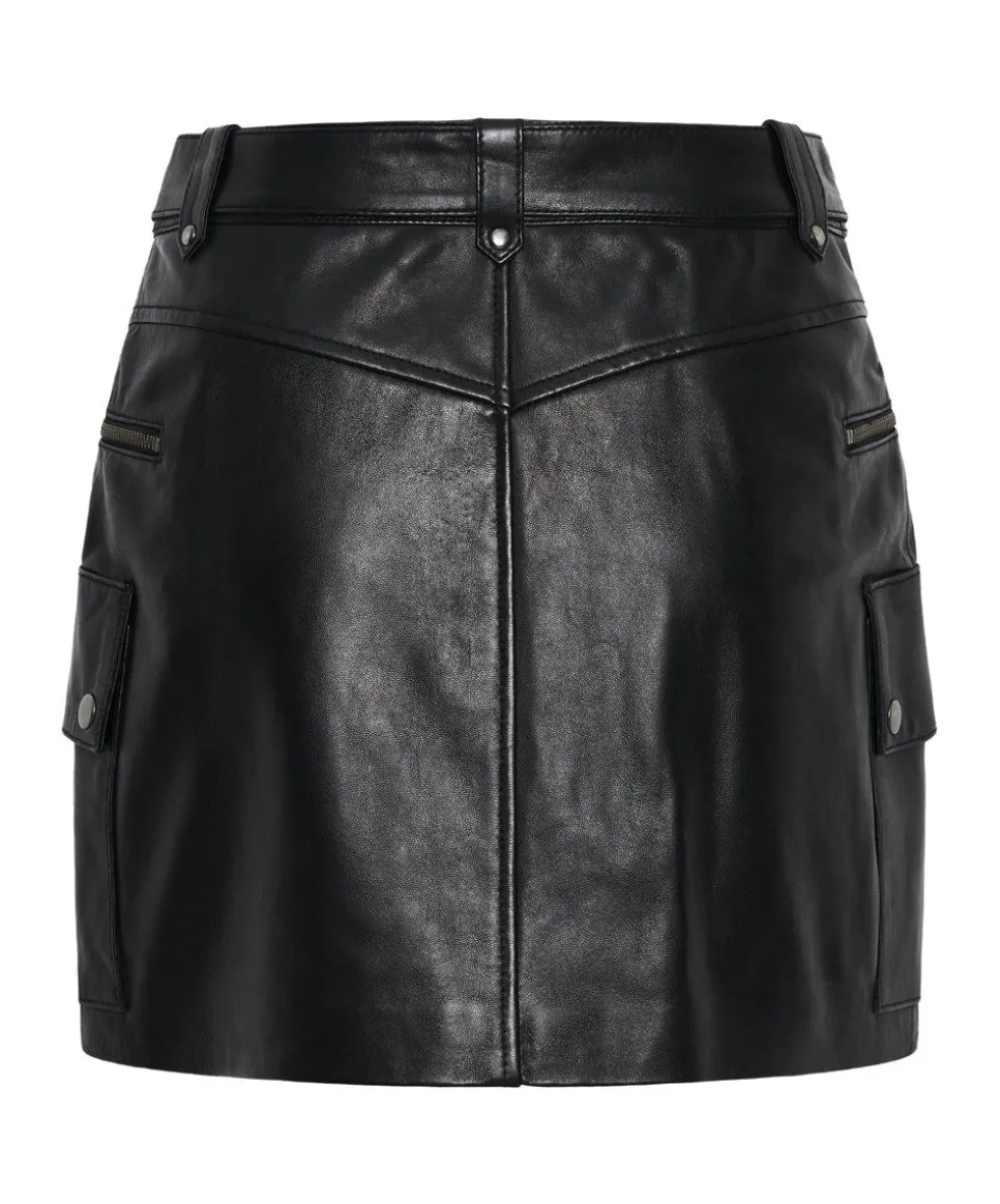 Bottoms|ONE TEASPOON Leather Biker Mini Skirt