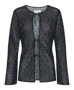 Tops|ONE TEASPOON Leopard Fantasy Chiffon Longsleeve Top