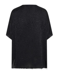 Tops|ONE TEASPOON Leopard Jacquard Satin Tee