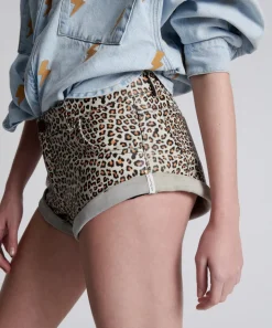 Bottoms|ONE TEASPOON Leopard Print Leather Low Waist Bandits