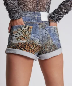 Denim Shorts|ONE TEASPOON Leoparty Bandits High Waist Denim Shorts