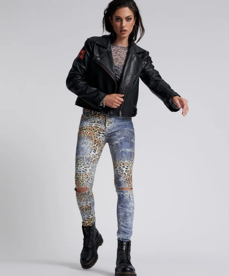 Denim Jeans|ONE TEASPOON Leoparty Freebirds Ii High Waist Skinny Jeans