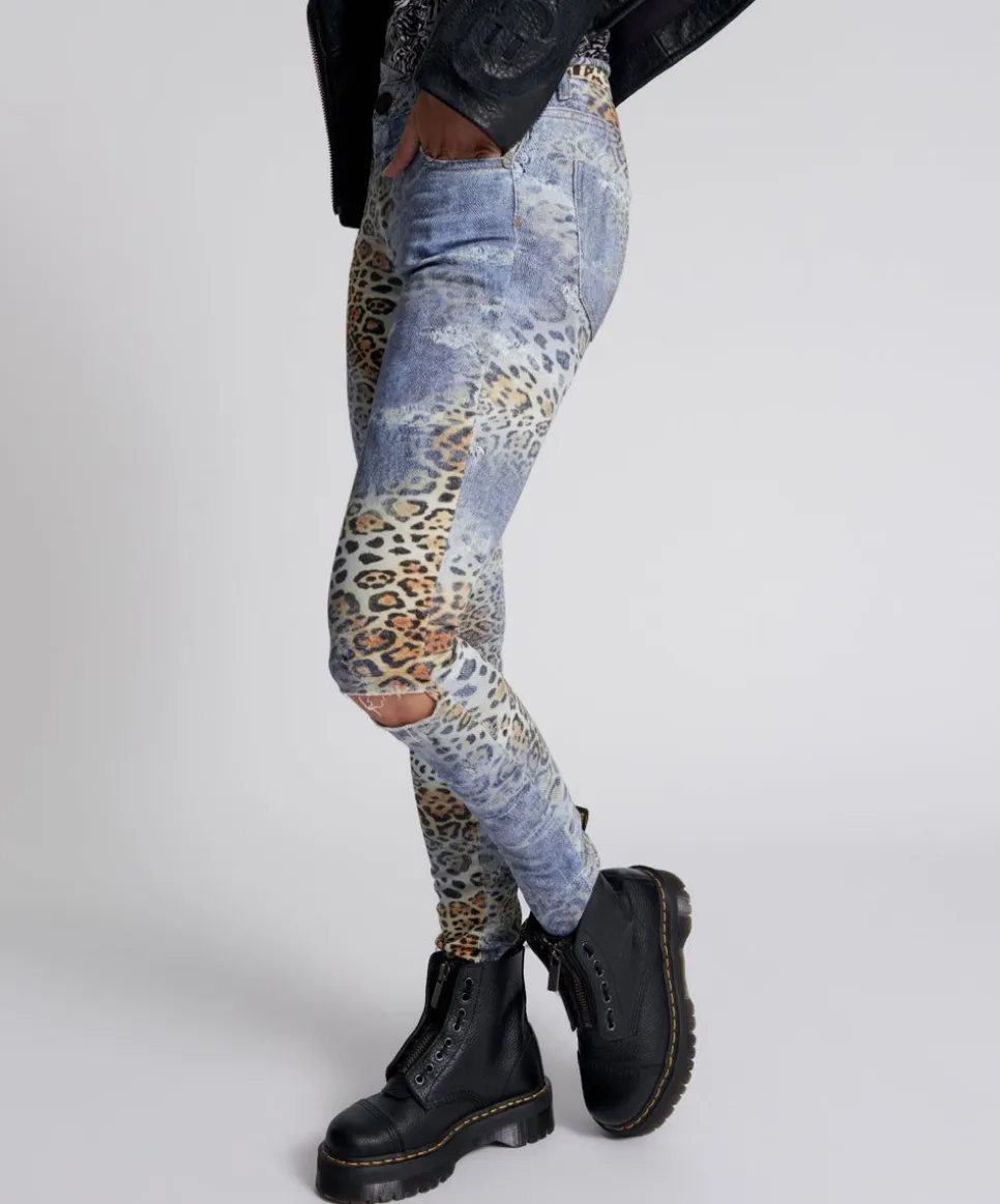 Denim Jeans|ONE TEASPOON Leoparty Freebirds Ii High Waist Skinny Jeans