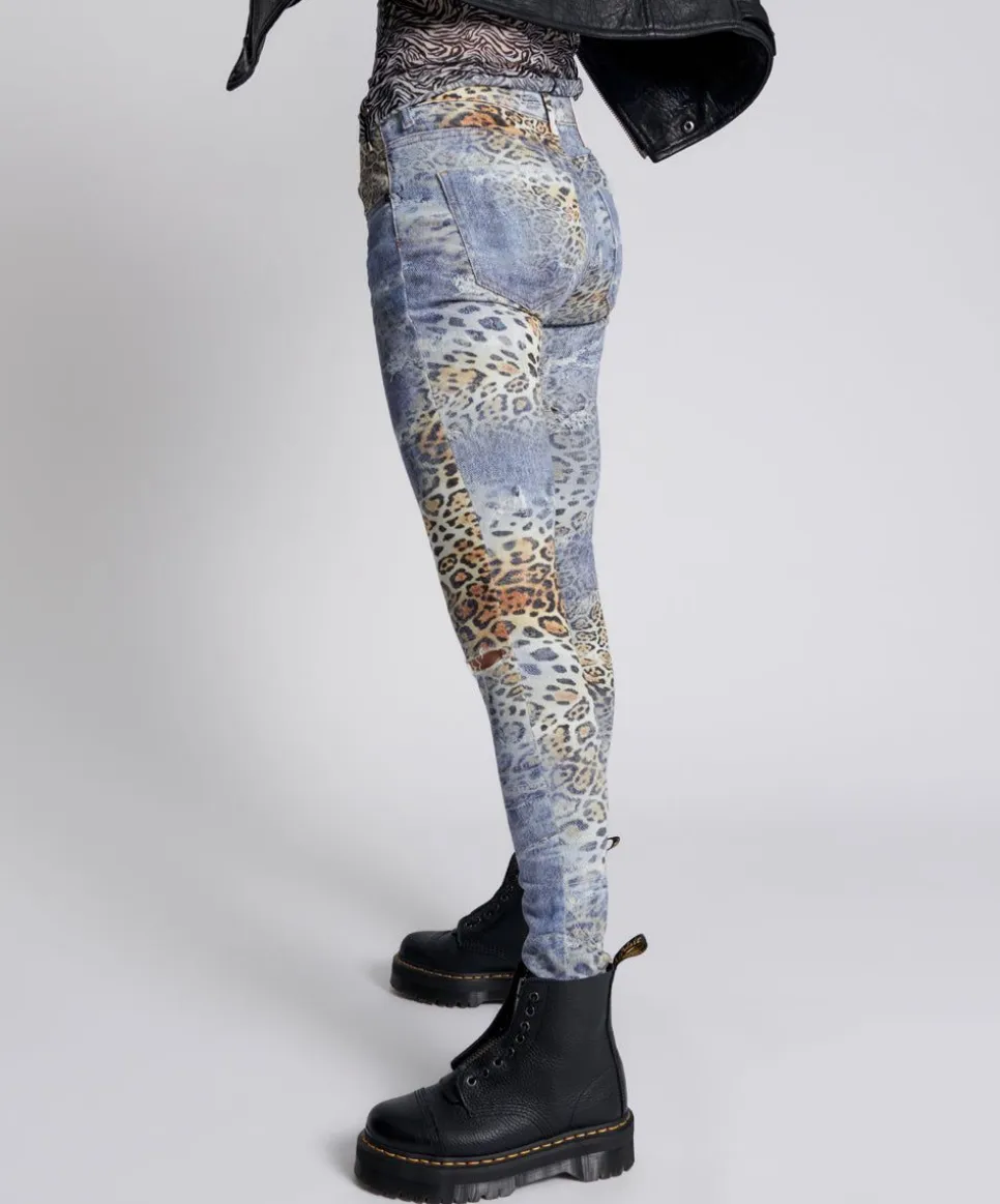 Denim Jeans|ONE TEASPOON Leoparty Freebirds Ii High Waist Skinny Jeans