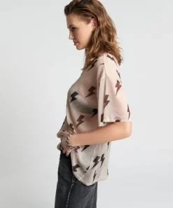 Tees & Tanks|ONE TEASPOON Lightning Strikes Mesh Tee Shirt