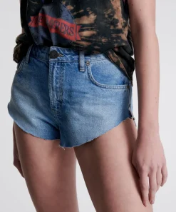 Denim Shorts|ONE TEASPOON Linear Blue The One Fitted Cheeky Denim Shorts