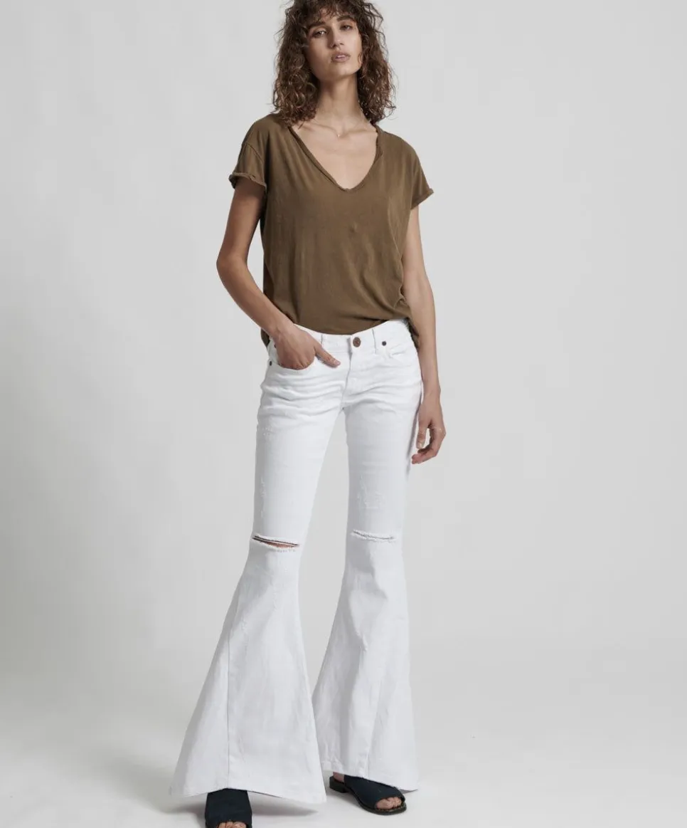 Denim Jeans|ONE TEASPOON Luxe White Marines