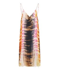 Mini Dresses|ONE TEASPOON Make Waves Hand Dyed Satin Slip Dress