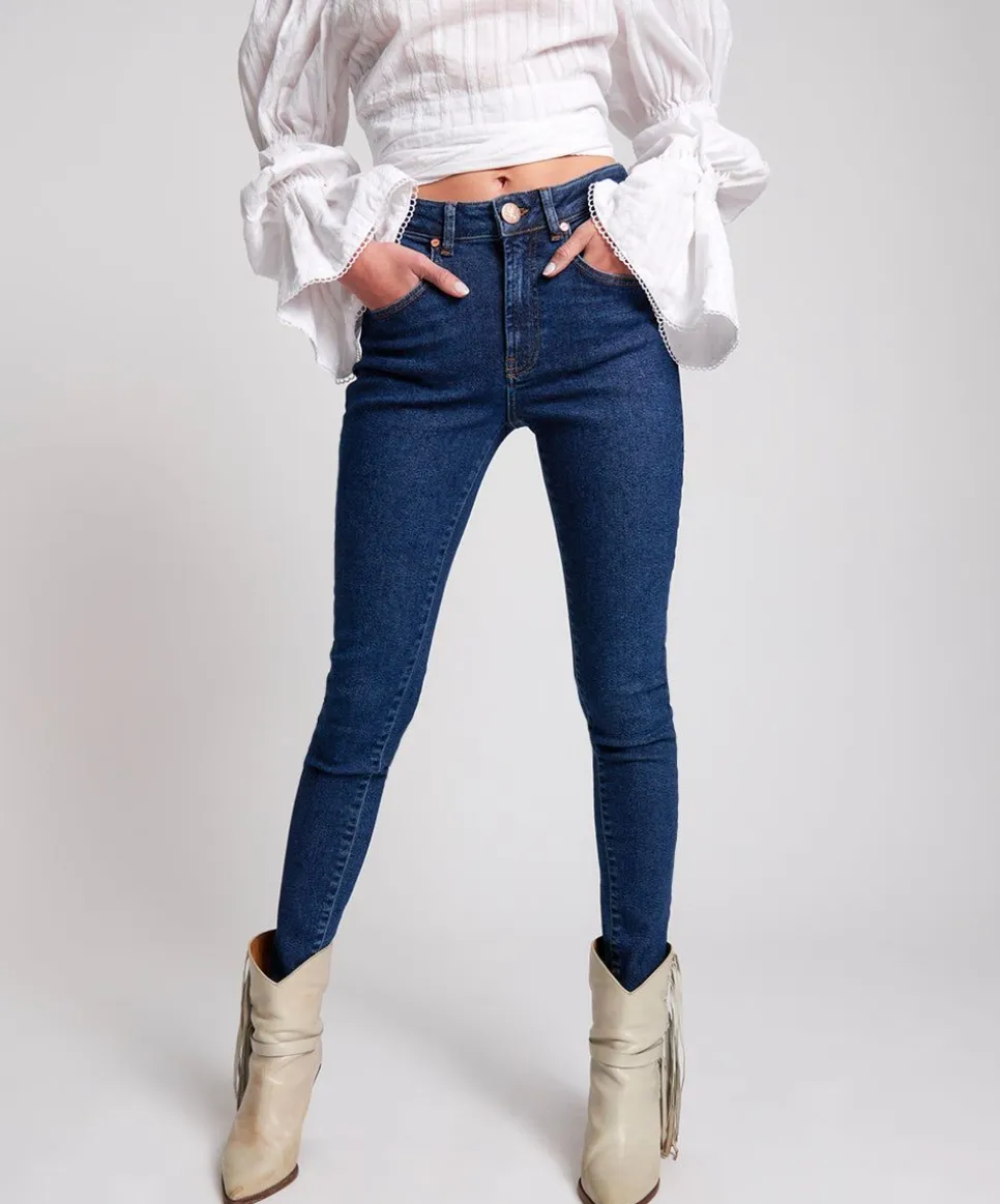 Denim Jeans|ONE TEASPOON Manhattan Blue Super High Waist Freebrids 11