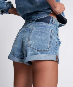 Denim Shorts|ONE TEASPOON Medusa Bandits High Waist Denim Shorts