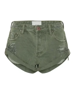 Denim Shorts|ONE TEASPOON Military Khaki Bandit Low Waist Shorts