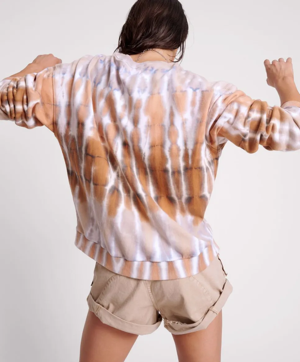 Hoodies And Sweats|ONE TEASPOON Mirage Hand Tie Dyed Fleece Sweater