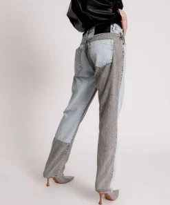 Denim Jeans|ONE TEASPOON Miss Matched Truckers Mid Rise Straight Leg Jeans