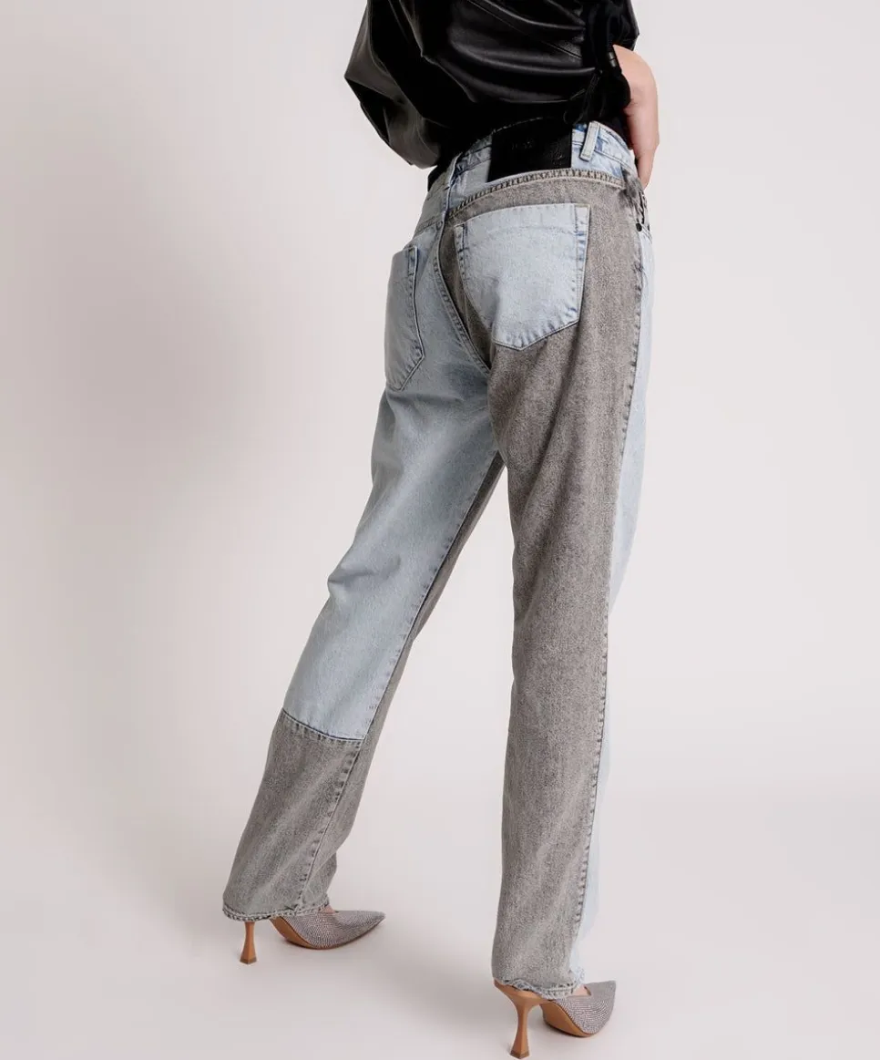 Denim Jeans|ONE TEASPOON Miss Matched Truckers Mid Rise Straight Leg Jeans