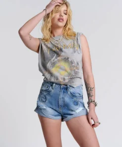 Denim Shorts|ONE TEASPOON Misty Cymatic Bandit High Waist Denim Shorts