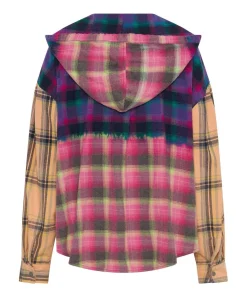 Shirts|ONE TEASPOON Mixed Flannel Hooded Shirt