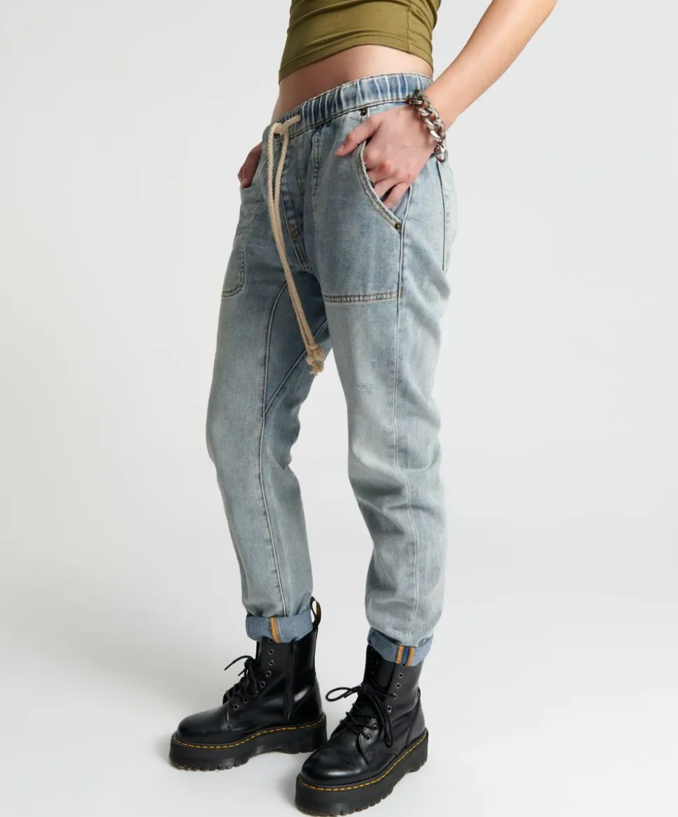 Denim Jeans|ONE TEASPOON Montana Shabbies Drawstring Boyfriend Jeans