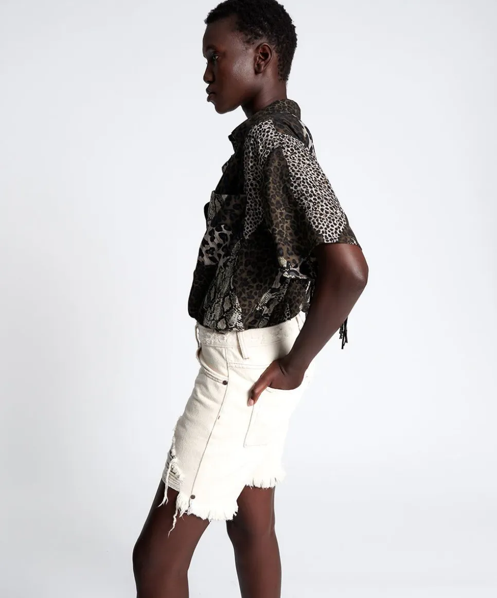 Denim Shorts|ONE TEASPOON Natural Stevies Long Boyfriend Shorts