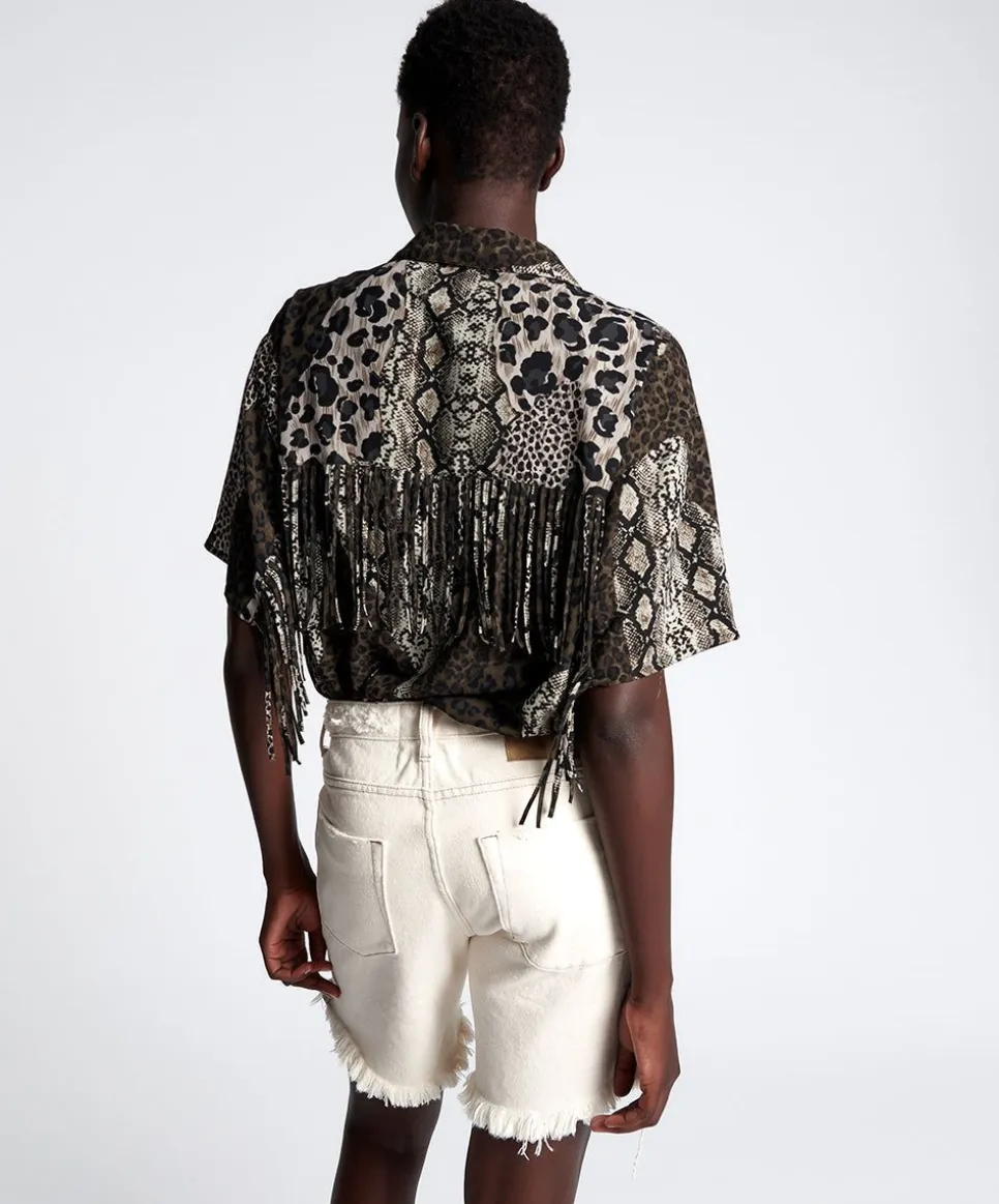 Denim Shorts|ONE TEASPOON Natural Stevies Long Boyfriend Shorts