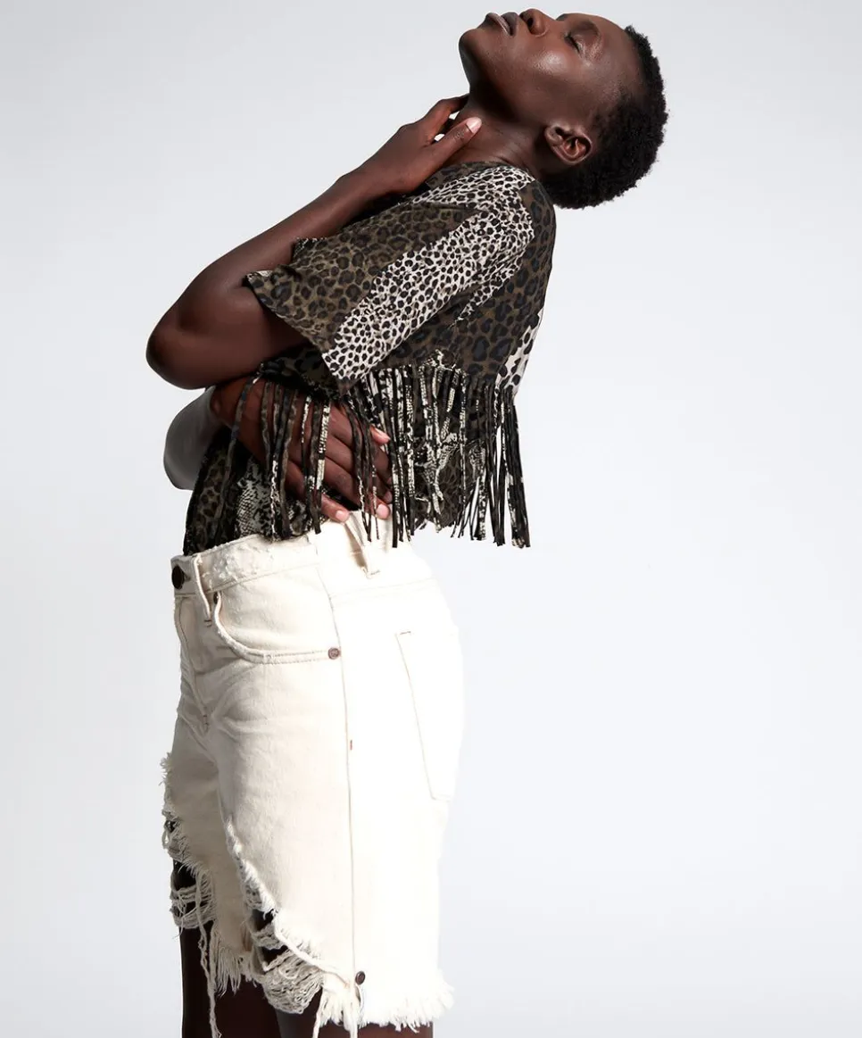 Denim Shorts|ONE TEASPOON Natural Stevies Long Boyfriend Shorts