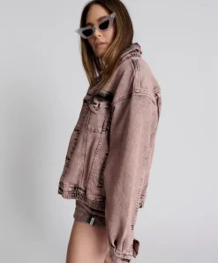 Jackets|ONE TEASPOON Night Haze Oversized Denim Trucker Jacket