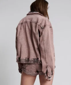 Jackets|ONE TEASPOON Night Haze Oversized Denim Trucker Jacket