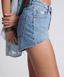 Denim Shorts|ONE TEASPOON Ocean Bonitas High Waist Denim Shorts