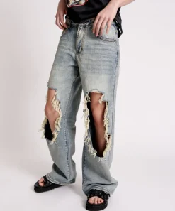 Denim Jeans|ONE TEASPOON Old Blue Jackson Mid Waist Wide Leg Jeans
