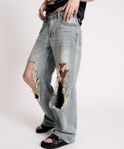Denim Jeans|ONE TEASPOON Old Blue Jackson Mid Waist Wide Leg Jeans