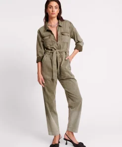 Denim Jumpsuits|ONE TEASPOON Old Khaki Claudia Overalls