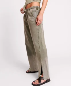 Denim Jeans|ONE TEASPOON Old Khaki Roadhouse Wide Leg Drawstring Jeans